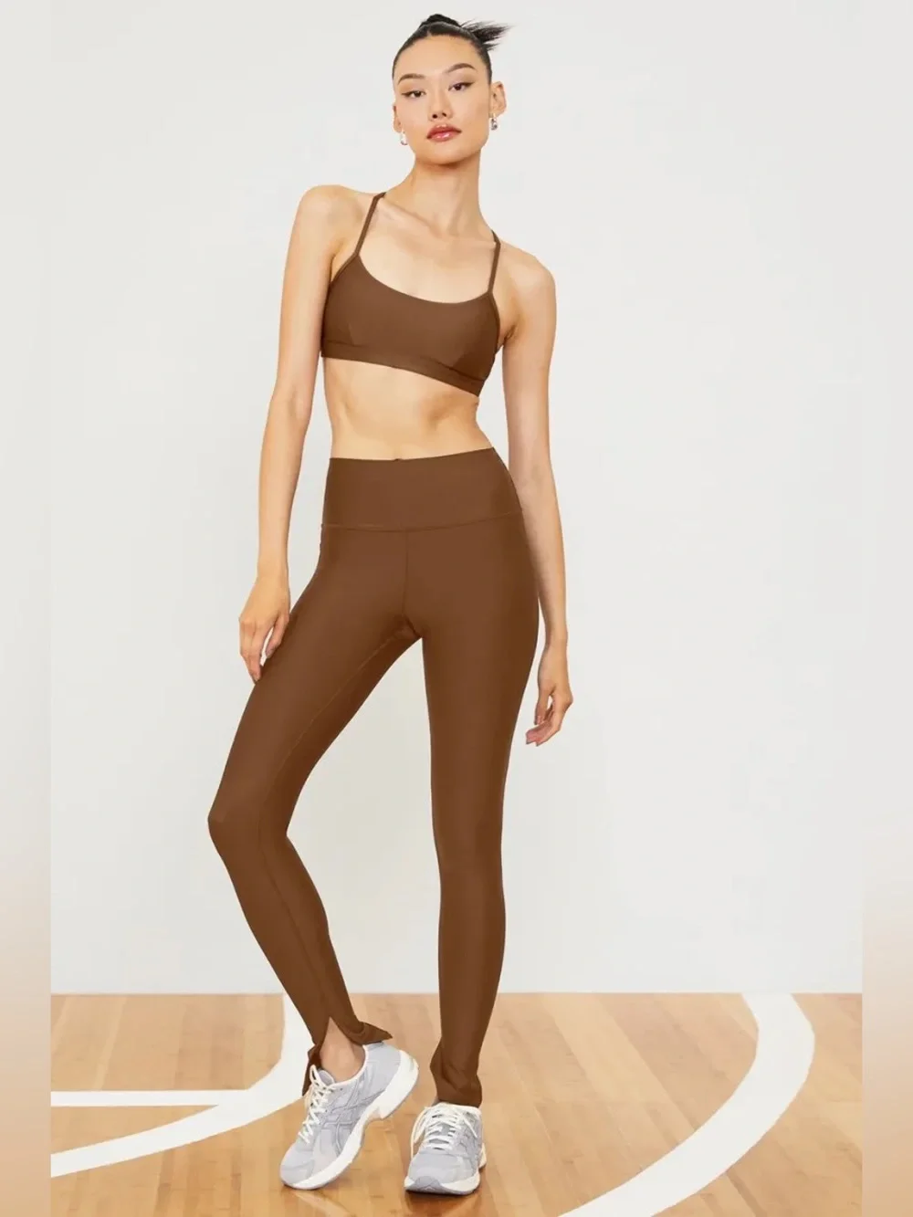 ALO YOGA Airlift High-Waist Elongated Legging Cinnamon Brown S